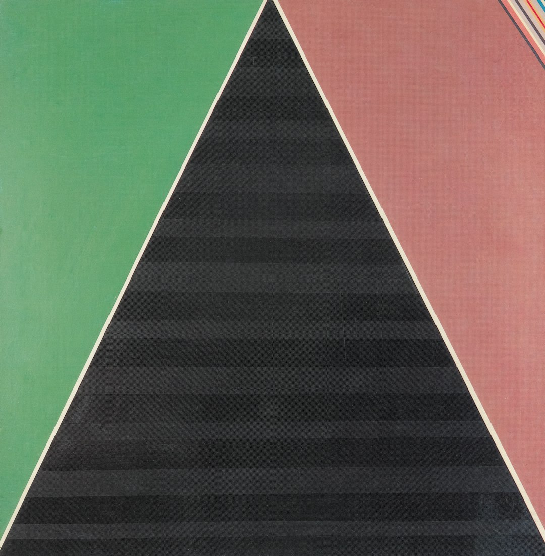 Warning triangle on road